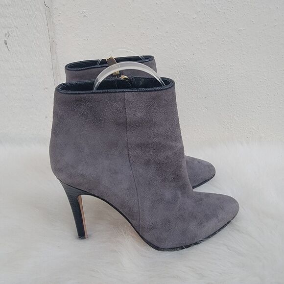 Club Monaco Gray suede ankle booties Womens Size 37 - Picture 2 of 8
